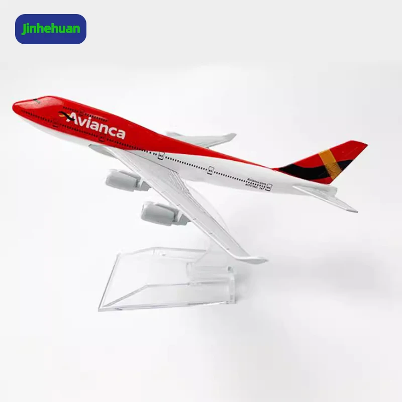 Colombia B747 Airplane Model Diecast Toy 1:400 For Collectible Kids Gift Small Aircraft Models For Boys Alloy Diecast Toys