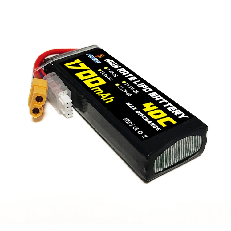 PONFLY 1700mAh High Discharge Drone Battery 40C 7.4V 3S 11.1V 1700mAh Lipo Battery For RC Aircraft Drone Airplane Battery