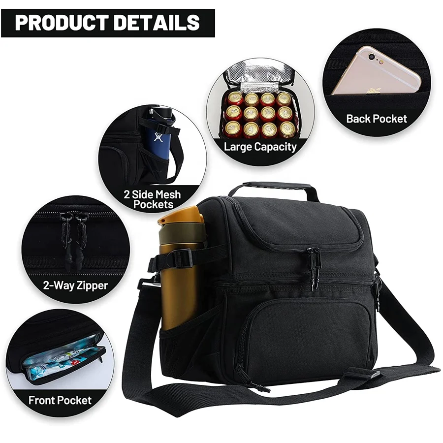 Thermal Bags Food Lunch Delivery For Insulated Insulation Pizza Custom With Foil Kids Box Disposable Cooler Tote Bag RPET