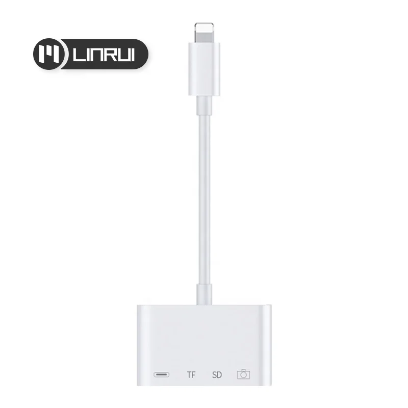 4 в 1 устройство для чтения SD TF карт камеры USB 2,0 OTG адаптер кабель Lightning к Micro SD камера Trail устройство чтения игр для iPhone