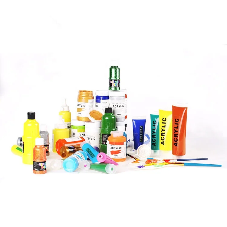 wholesale colorful 120ml water based acrylic paint set for children drop bottle