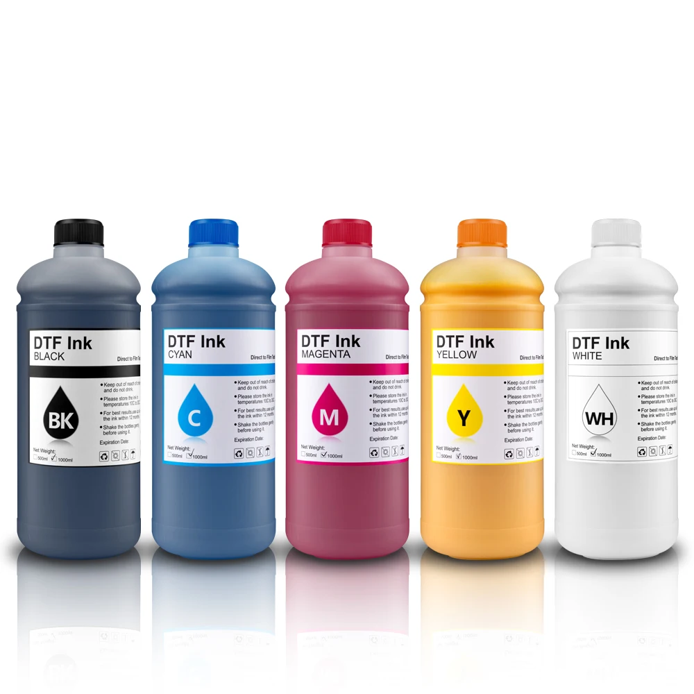 OCBESTJET 1000ml Premium Commercial Pro M T Puff Light White Cyan Non-Banding DTF Ink For Epson L805 Dx7 TP2600 Printer