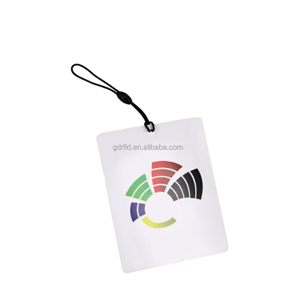 Small NFC PVC Mini Key Shaped Business Card rfid keychain card