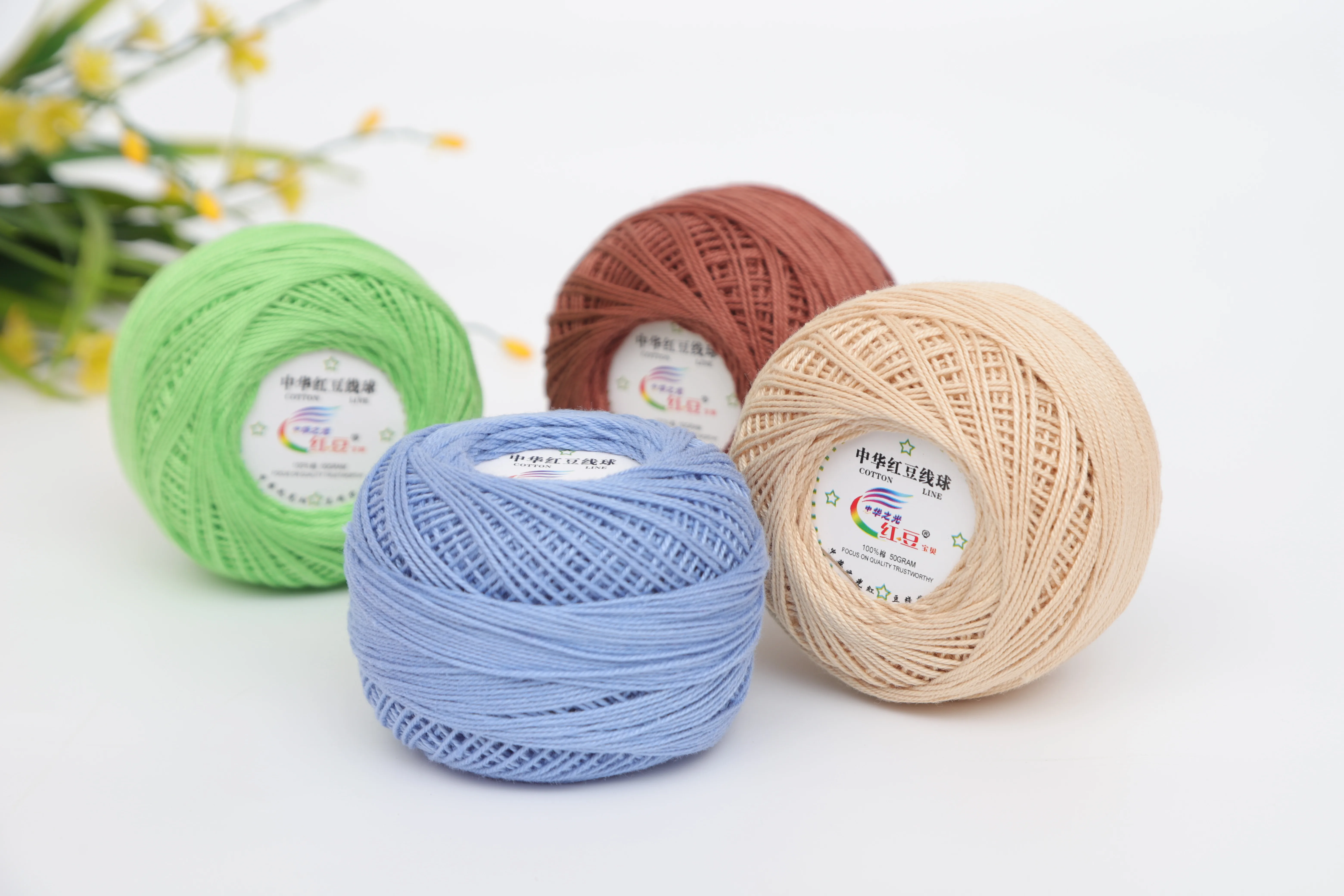 RongMeiXuan 50 г/шар 3 # 3ply DIY кружевная нить вязальная пряжа 100% хлопчатобумажная ручная вязка