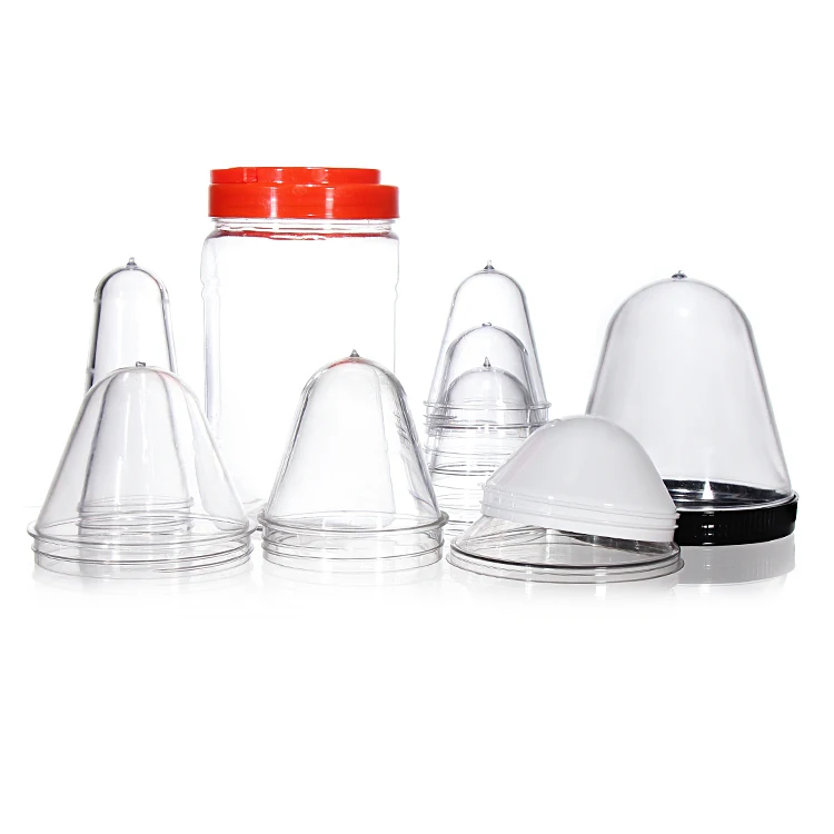 Customized Wide Mouth 58mm 68mm 85mm Transparent Cookie Food Jar Pet Preform