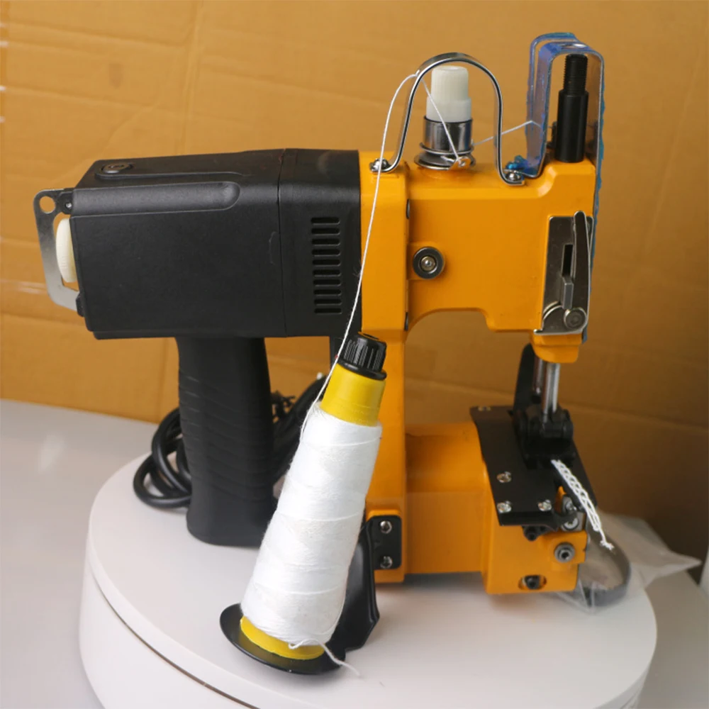 Double needles portable bag sewing machine/handheld bag closing machine /factory supply bag sealing machine