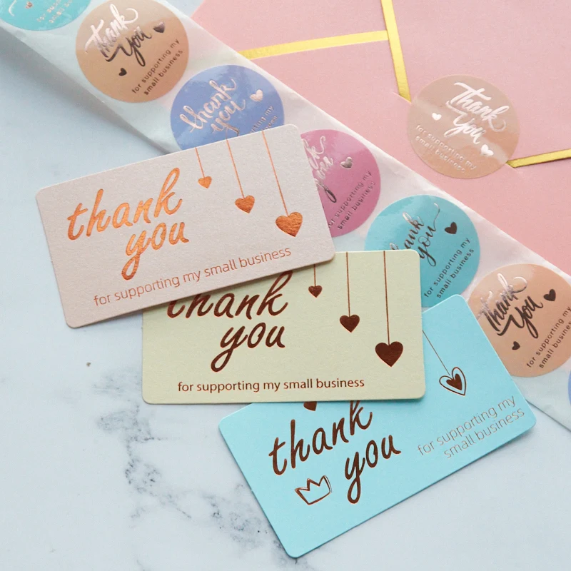 customized printing with logo business card thank you order card for clothing shipping