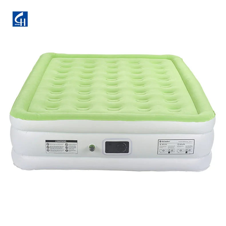 Custom Durable  Queen Size Air Mattress Modern Design Inflatable Blow up Air Bed  with Built-in Pump