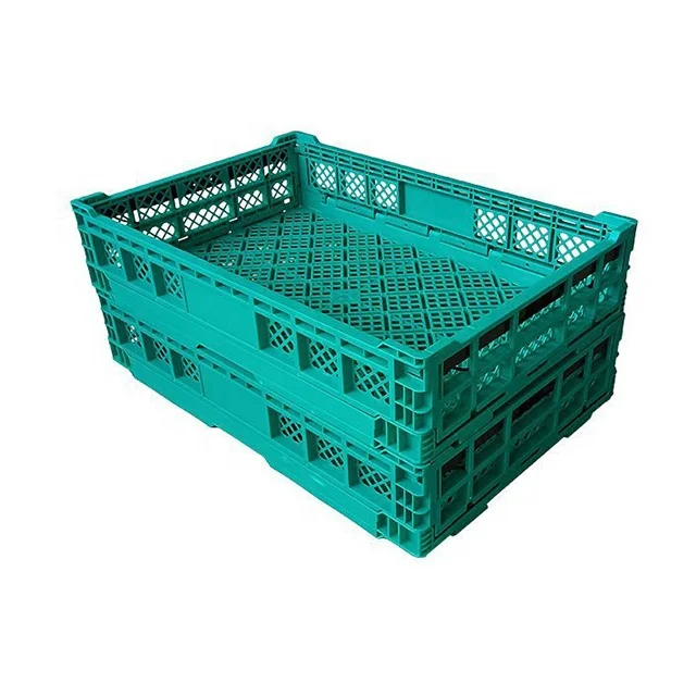 Stackable crates heavy duty colorful plastic mesh crates