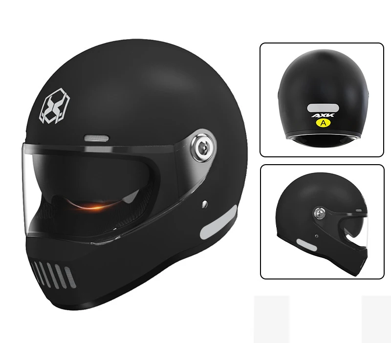 CCC DOT ECE approved Vintage Adult double Visors riding safety motorbike helmet Retro full face motorcycle helmet