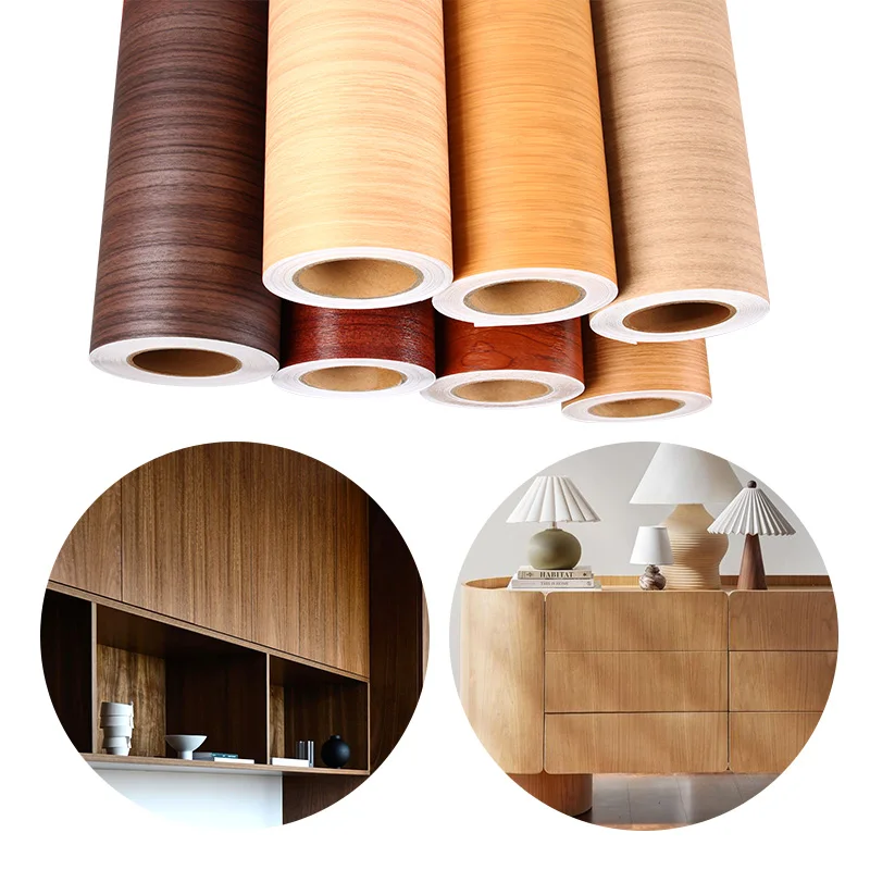 Factory Supply Wood Grain Matte PVC Self Adhesive Film Decorative Film for Furniture Plywood Easy to Use