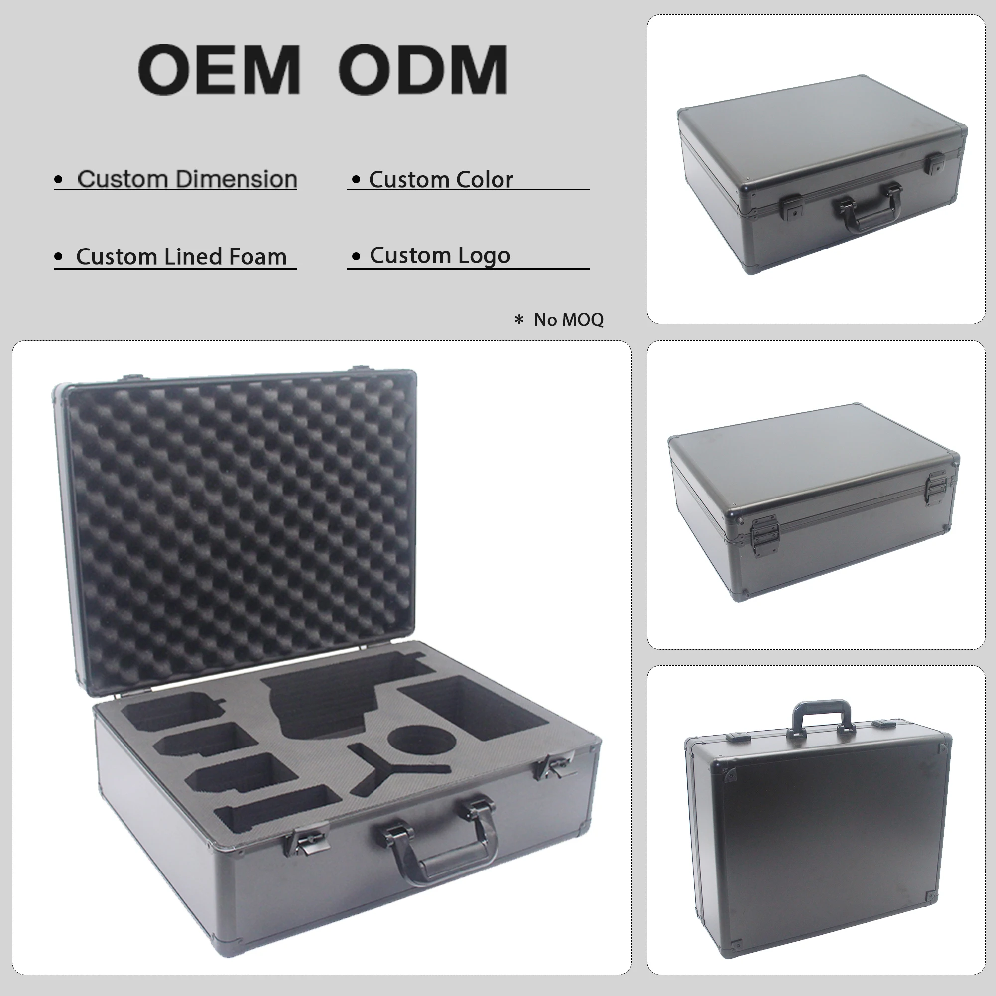 Ningbo Uworthy Supply Hot Sale Custom Size Hard Aluminum DJI Storage Case Instrument Case with Combination Lock