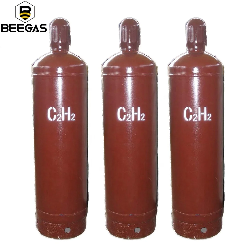 40Bar High Purity Seamless 40bar Acetylene Cylinder 99.9% Purity 40L Acetylene Gas