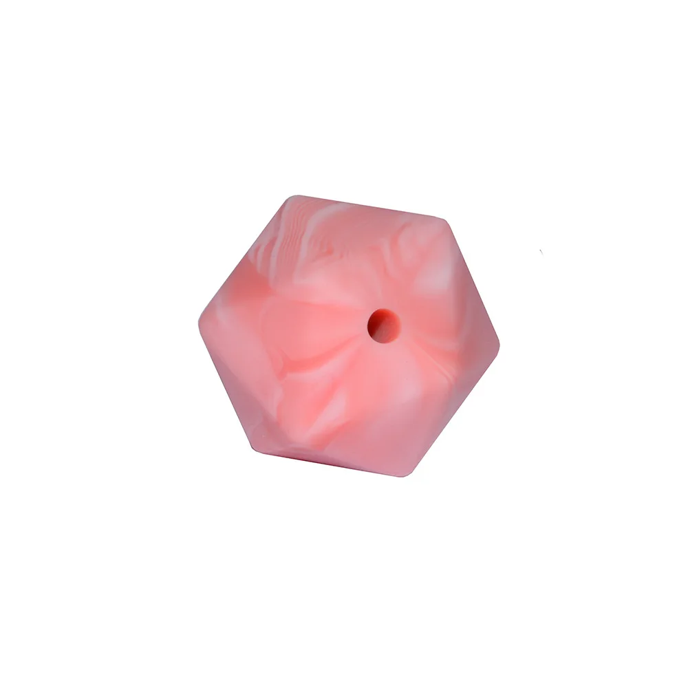 Hobbyworker DIY 17 мм Icosahedral силиконовые бусины россыпью для детского молярного ожерелья сосков цепи аксессуары B0086