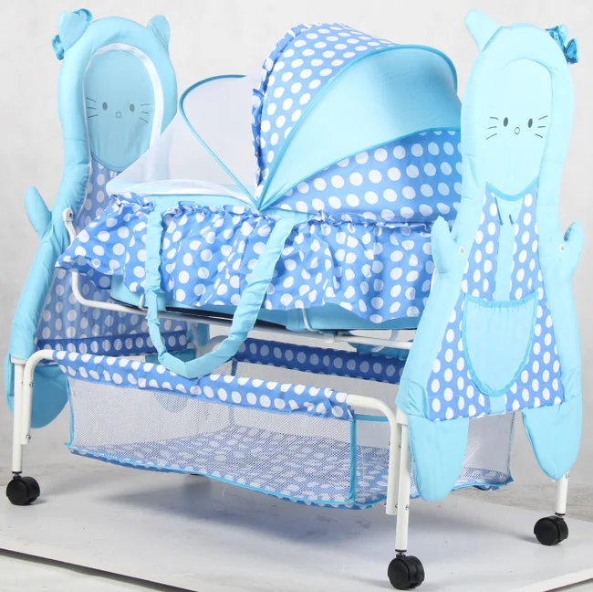 Baby bed in cribs Portable Folding Cot Bassinet Bed  cradle modern swing baby crib,new metal hanging baby beds