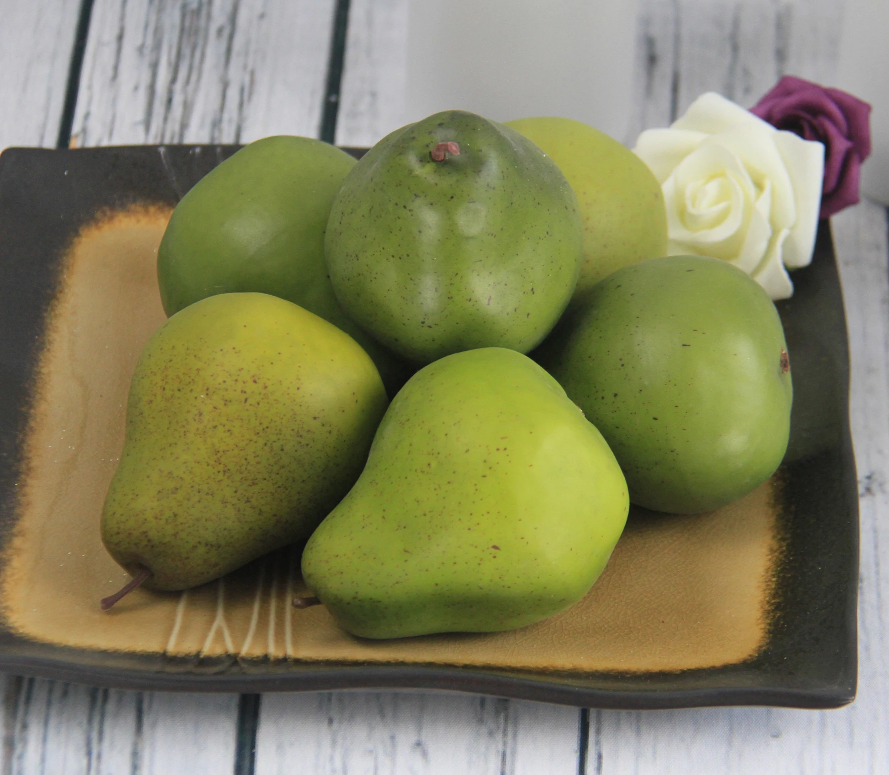 Hot Sale Artificial Pears for Holiday Decorations-for Christmas Halloween Easter-Photography Props
