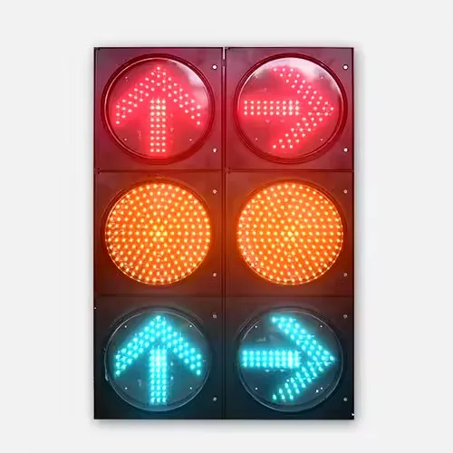 China Supplier Russia LED 300mm Traffic Signal Light Head 4 Sections Full Ball Left Right Turn Arrow Sign Kit