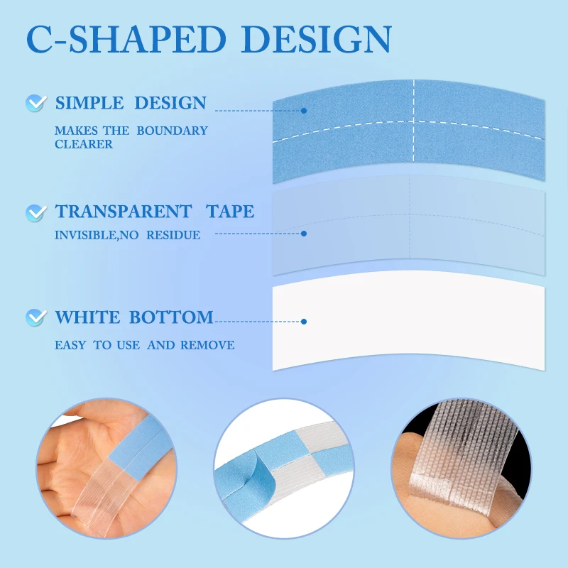 Human Hair Wig with Lace Front Toupee Tape Double Sided CC Counter Tape Hair Extension Tool