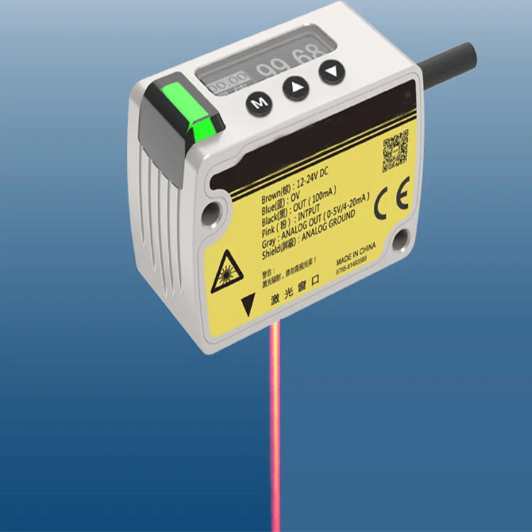 The high precision laser displacement ranging sensor measures the thickness and height of the sensor