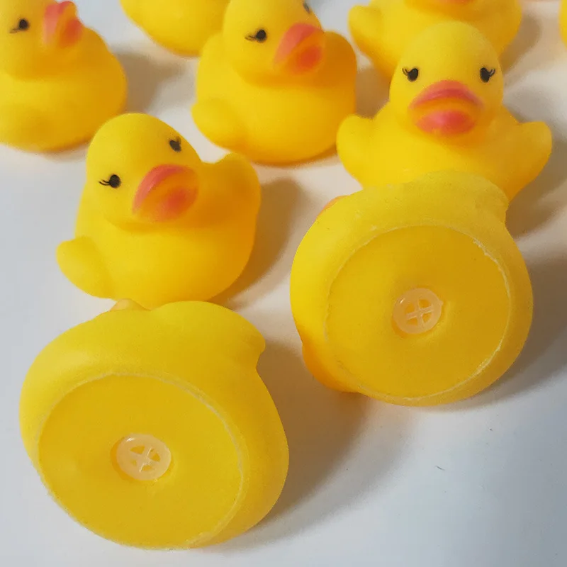 Hot new Bath Toy Animals Swimming Water Toys Mini Colorful Soft Floating Rubber Duck Squeeze Sound Funny Gift WCW518