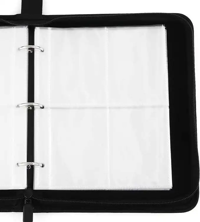 400 4 Pockets PU leather Pokemoned Card Holder Charizard 50 pages Collector Book Trading Card Game Collection Folder with Zipper