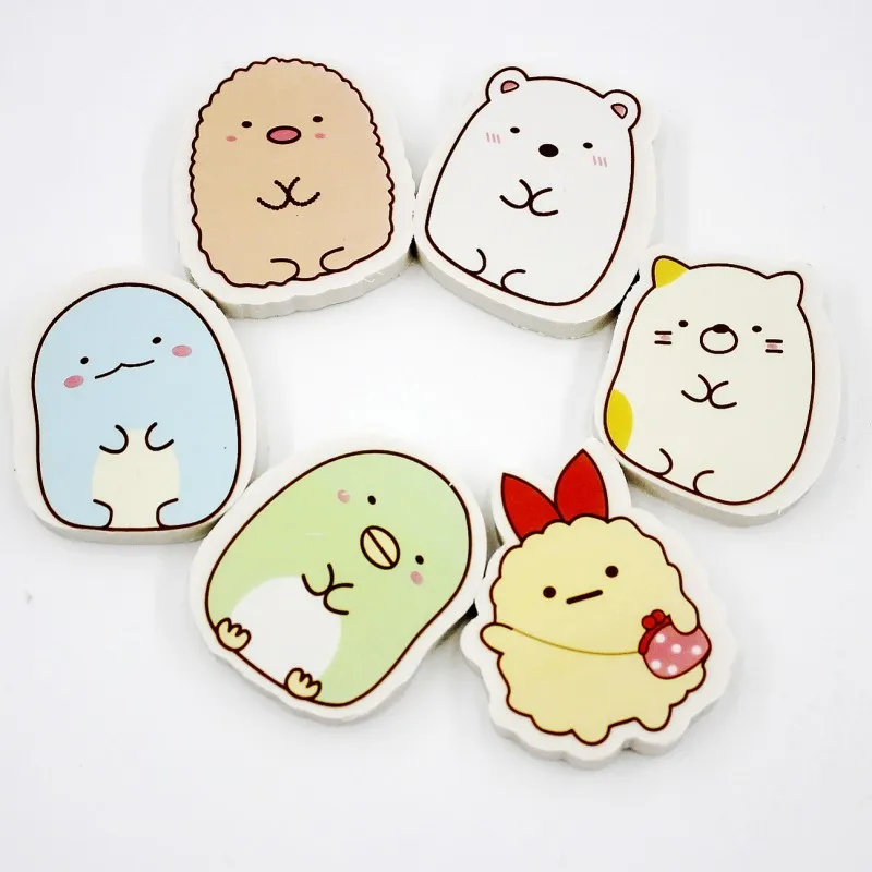 Wholesale Creative Cartoon Shape Customized Eraser Stationery Set Eraser For Pencil