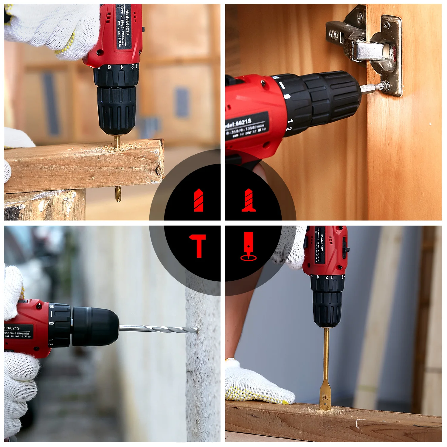  Good Quality Electric Power Hand Screwdriver Rotary Drive Cordless Drill