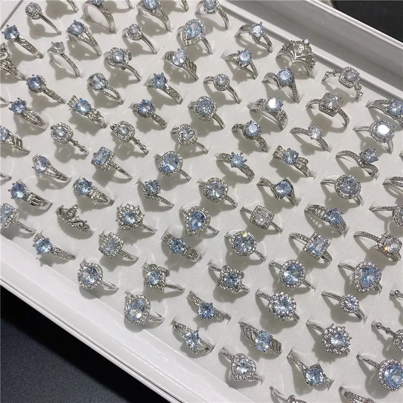 Fashion Opened Size Wedding Ring Real Gold Plated Micro Pave Big Zodiac Rings Mixed For Women Luxurious Jewelry