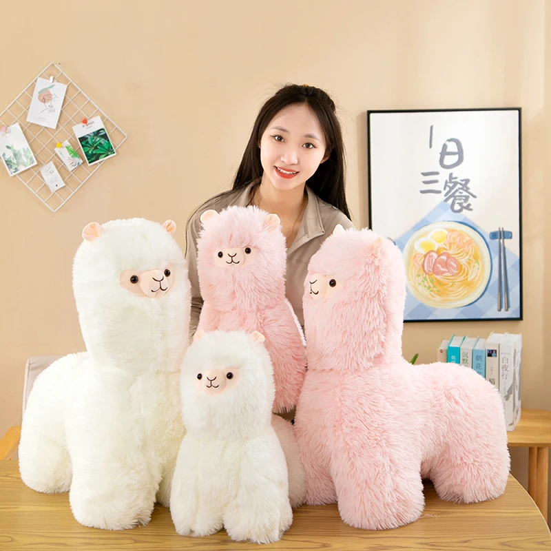 IN STOCK soft kawaii cute plushie Plush animal toys alpaca doll Throw pillow stuffed alpaca plush toy Farm animals