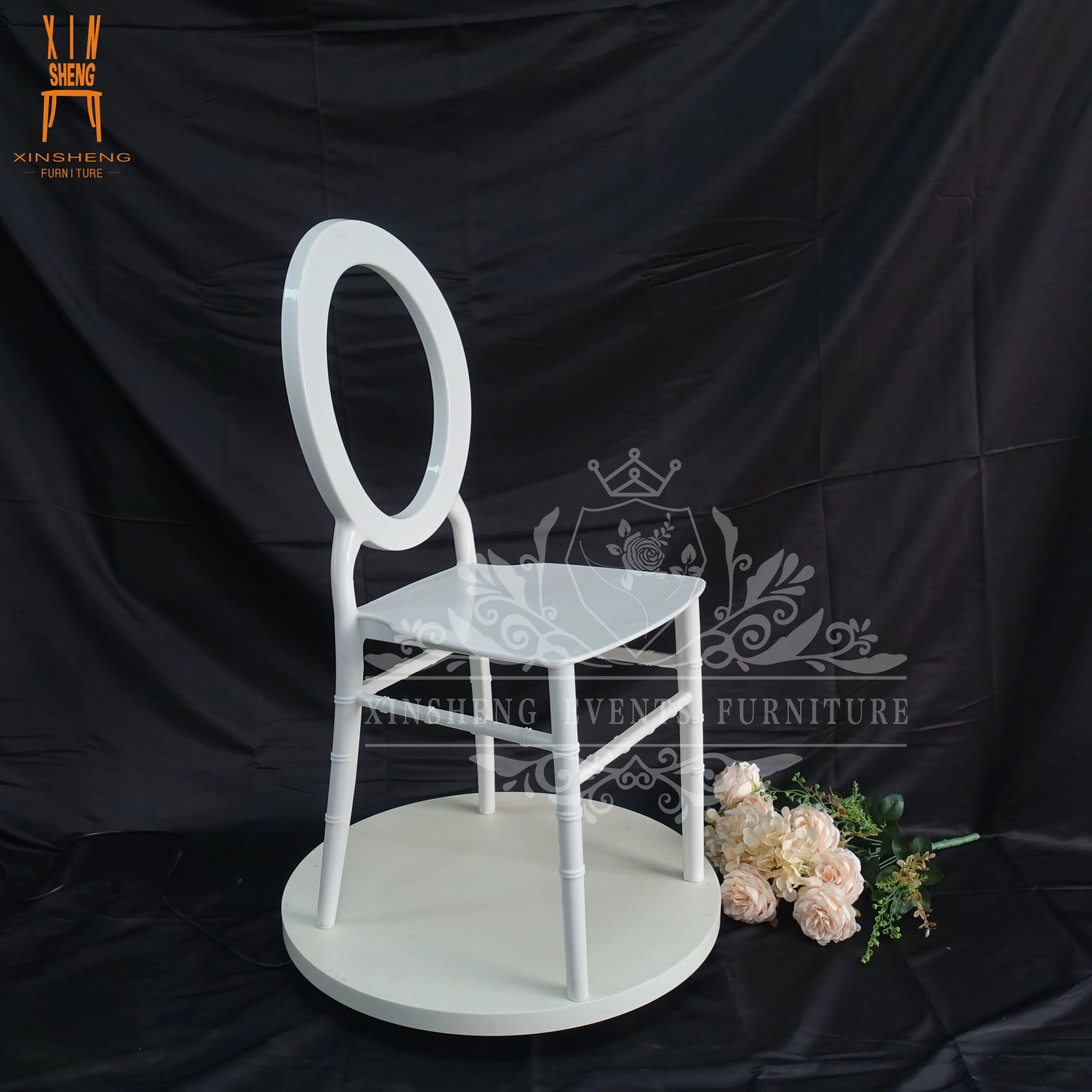 Hot Sale Party Wedding Cheap Price PP Gold Phoenix Resin Chair