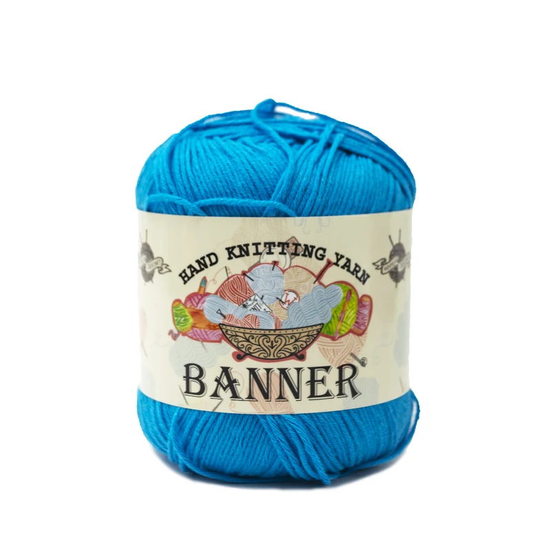 
BANNER CROCHET YARN COTTON FOR HAND KNITTING DIY 