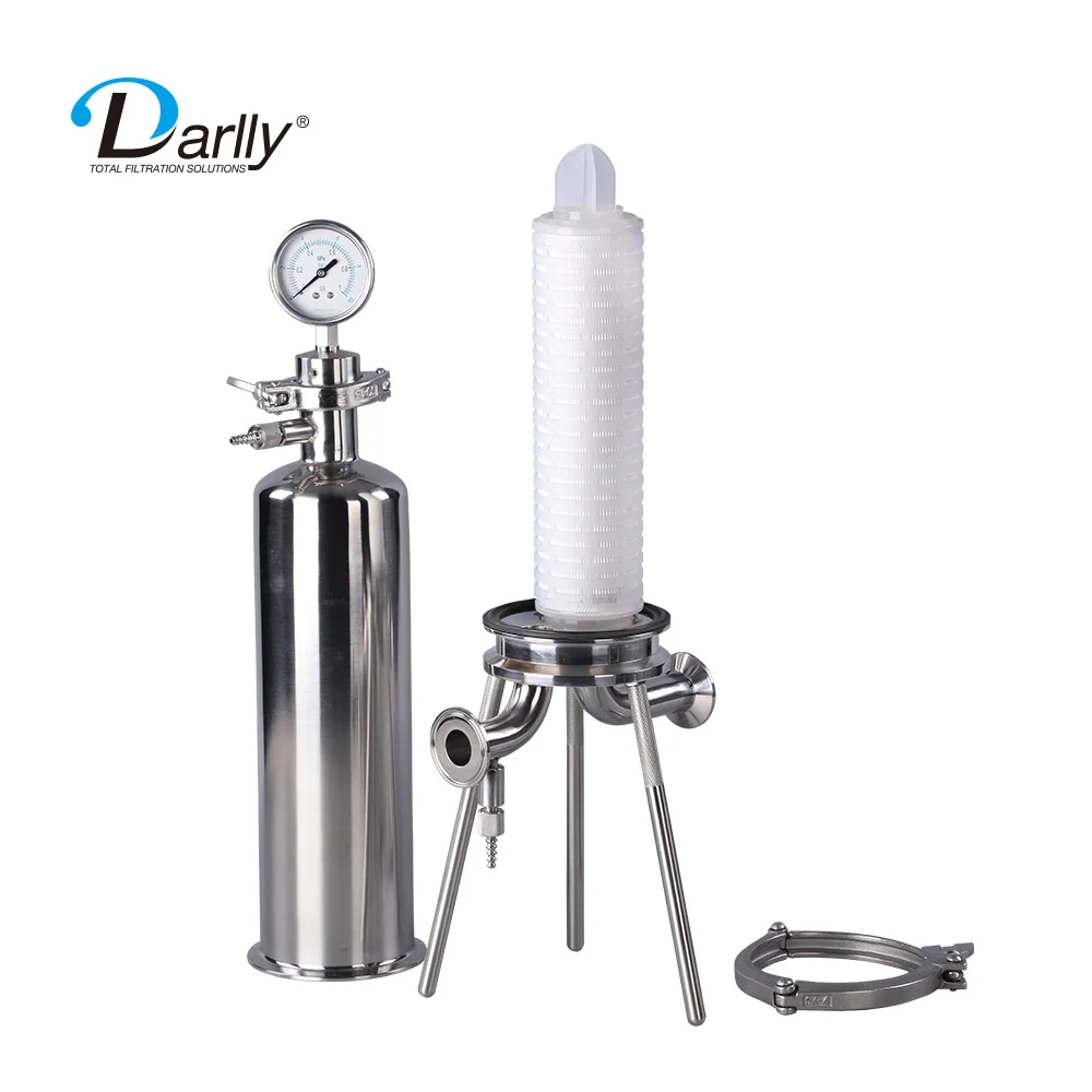 Absolute Filtration Efficiency Cartridge Filter Housing 10 Inch Sanitary Filter Housing Stainless Steel For Water Filtration