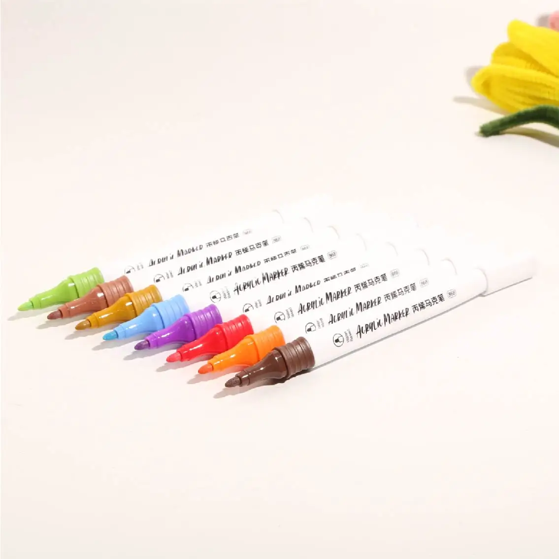 Promotional 48 Colors Acrylic Markers Pens Customized Waterproof Ink Art Marker Set for kids