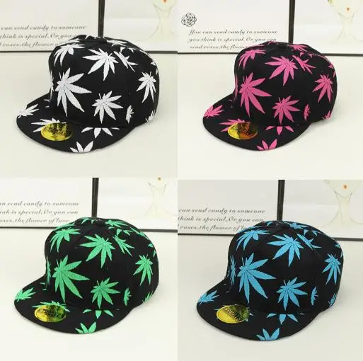 Top Quality Embroidery maple  Leaf Snapback Hat Hip Hop Snapback Hats