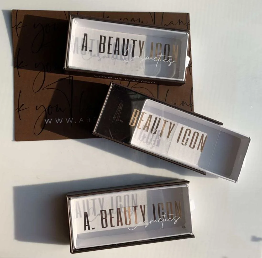 custom lash packaging brown case custom nude lash box 3D Mink Eyelashes private label faux mink lash strips