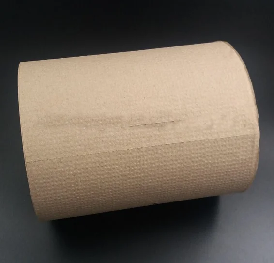 1ply ECO 350ft 500ft 600ft 800ft 1000ft переработанная крафт коричневая натуральная белая твердая рана 8-дюймовая рулонная бумага для рук