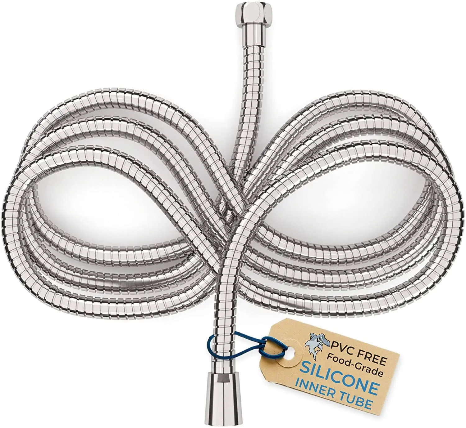 All Metal Shower Hose For Hand Held Shower Heads, Chrome Extra Long 72 Inch Cord Made With Commercial Grade Stainless Steel