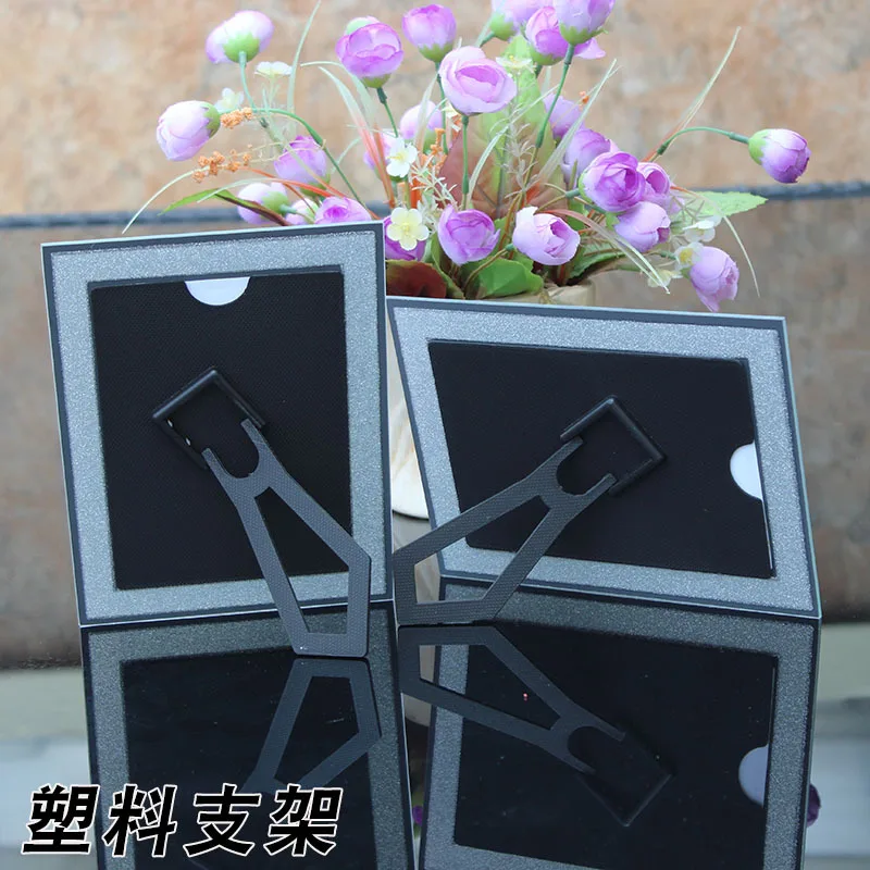 
Colored Frosted Glass Edging Crystal Cube 3d Crystal Photo Frame Wholesale Picture Frames 