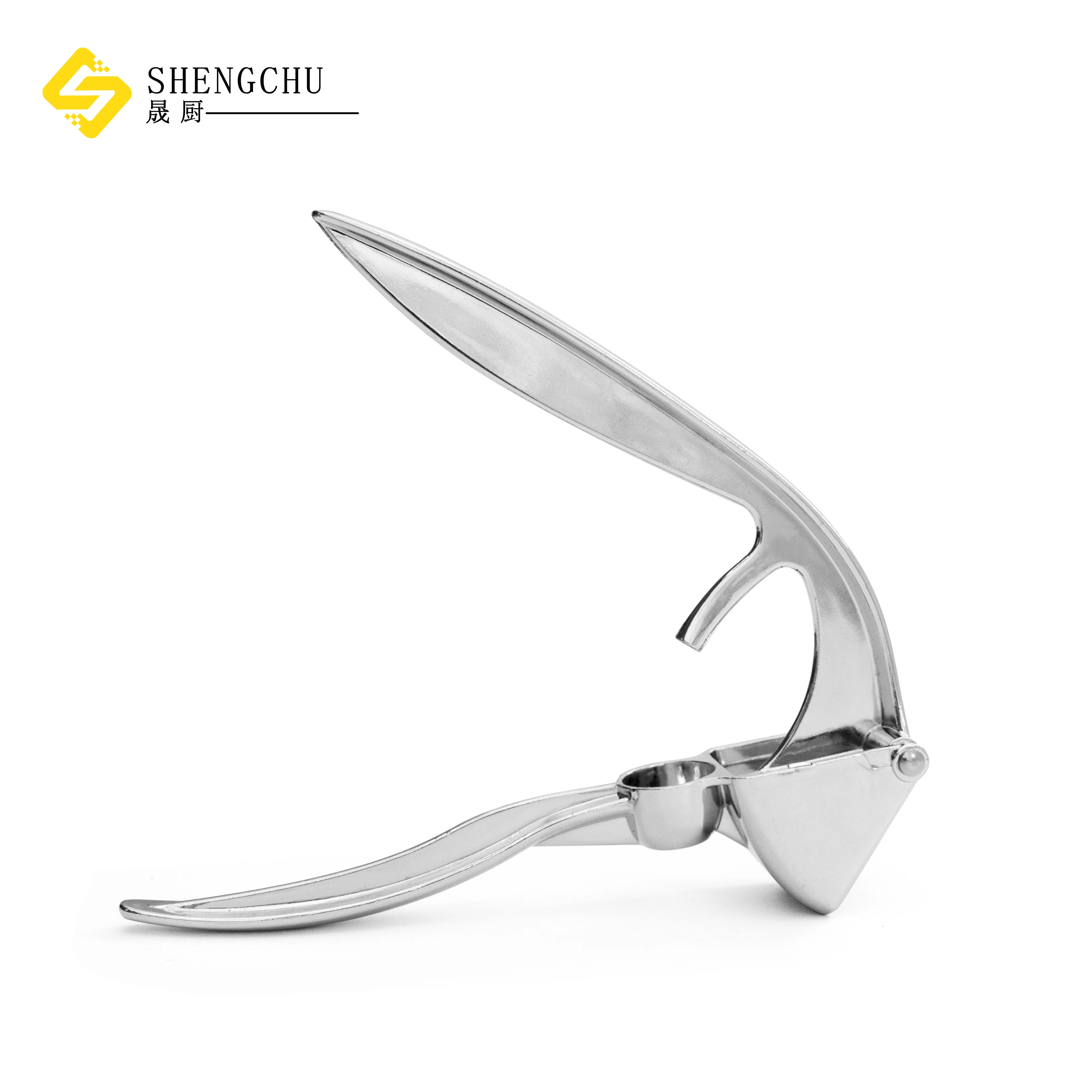 Wholesale Kitchen Helper Multi functional Zinc Alloy Vegetables Squeezer Masher Manual 2 in 1 Garlic Press fruit seeder