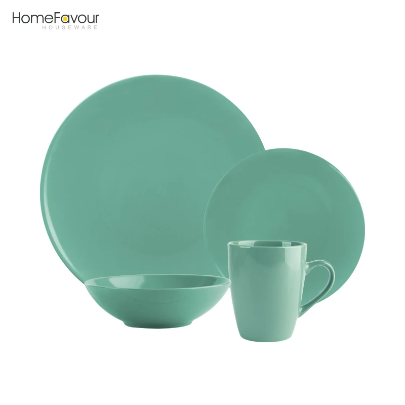 Special Multi Color Ceramic Dinner plate  16pcs For Choose Elegant Stoneware Tableware Set Dinner Sets