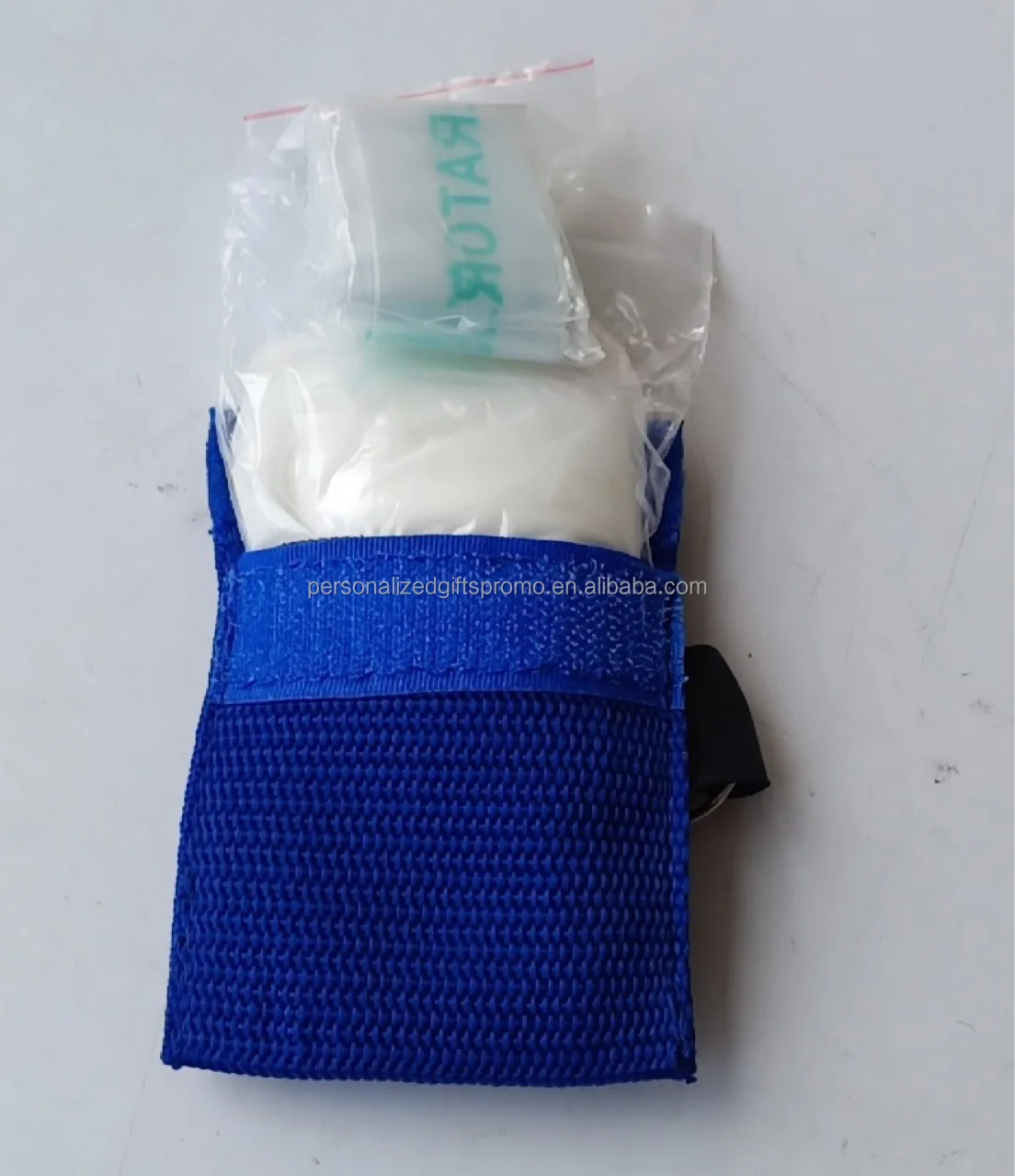 Disposable CPR face breathing masks a nylon pouches with key ring Books- Health  First Aid Disposable CPR Face Shield Masks