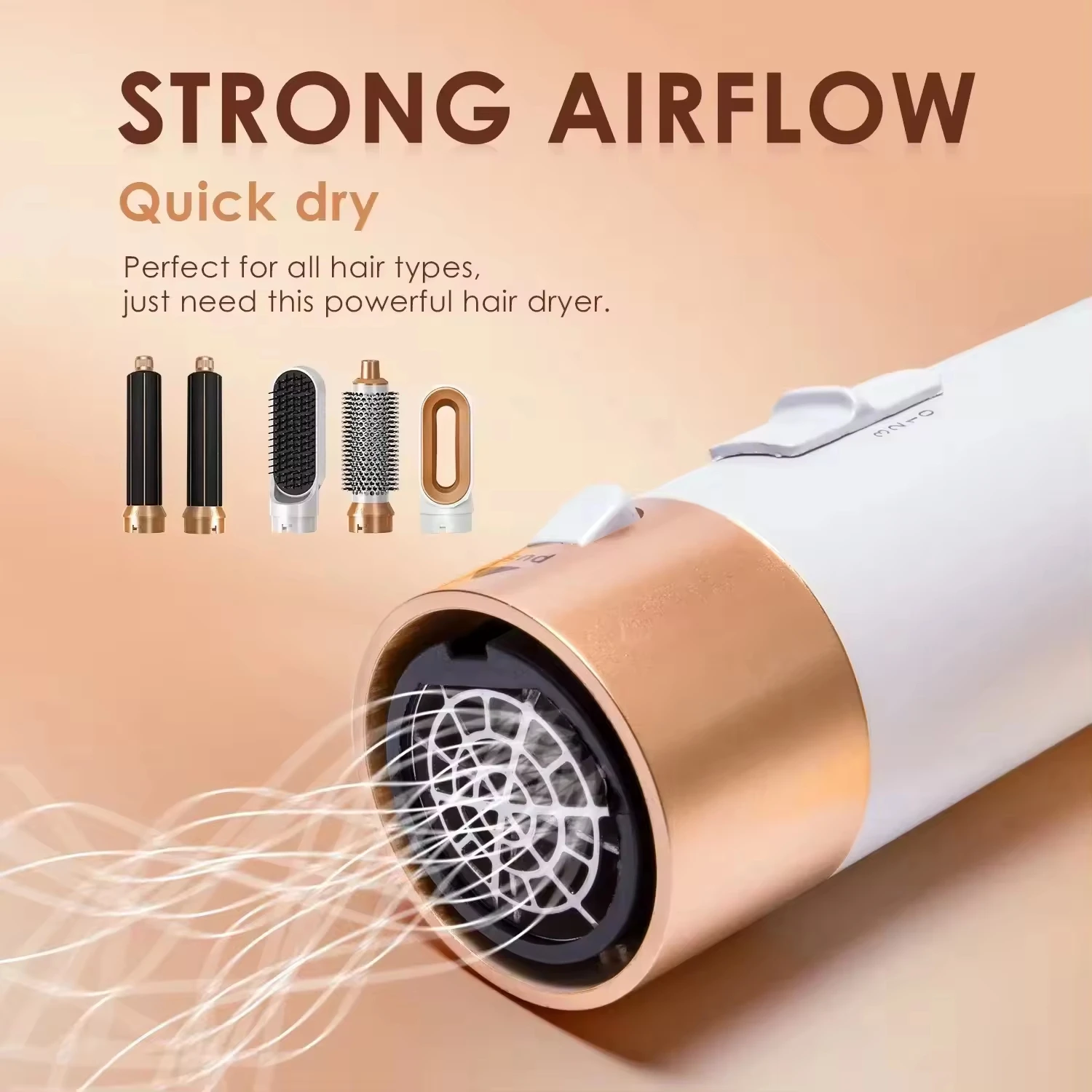 Hot Sale 5 in 1 High Speed Air Styler Professional One Step Hair Dryer Set Electric Hot Air Brush