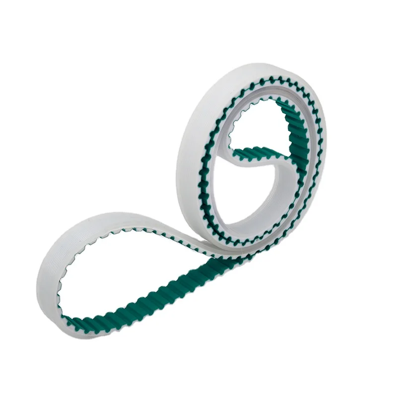 High strengthen truly endless pu timing belt with red rubber coating extra flexible steel cord pu timing belt