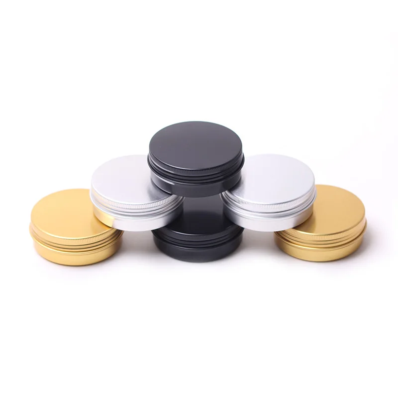 Custom Logo Aluminum Jar Cosmetic Packaging Travel Soap Container Round Box Aluminum Cans