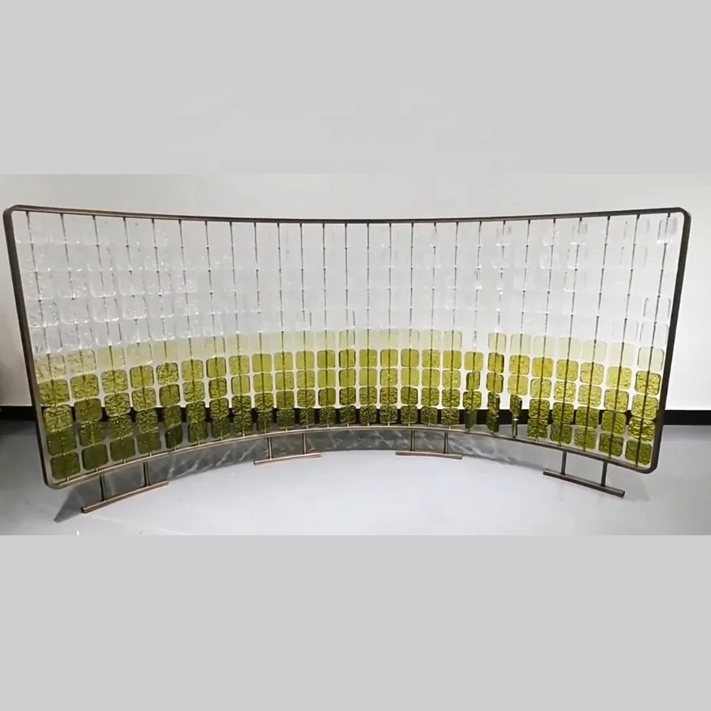 Glass wall partitions modern office living room decor panel partition screens movable arabic acrylic automatic room divider