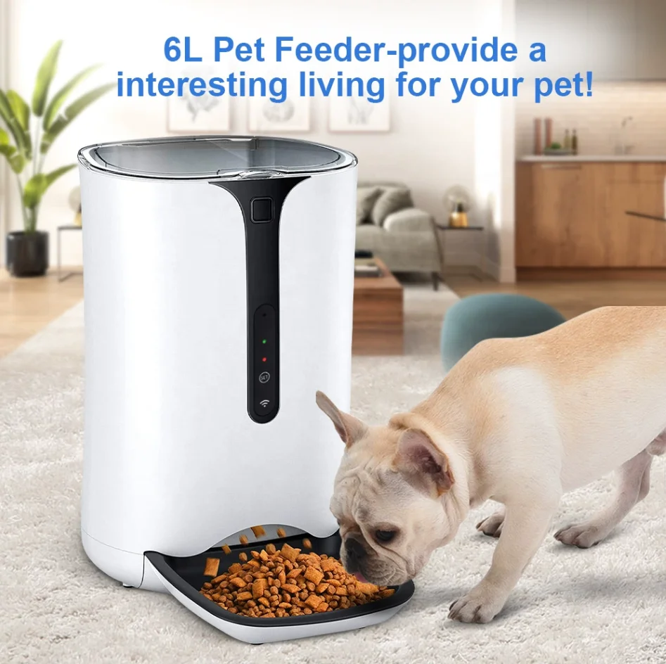 Automatic Pet Feeder with Camera Smart Pet Food Dispenser Cat dog Feeder With Timer
