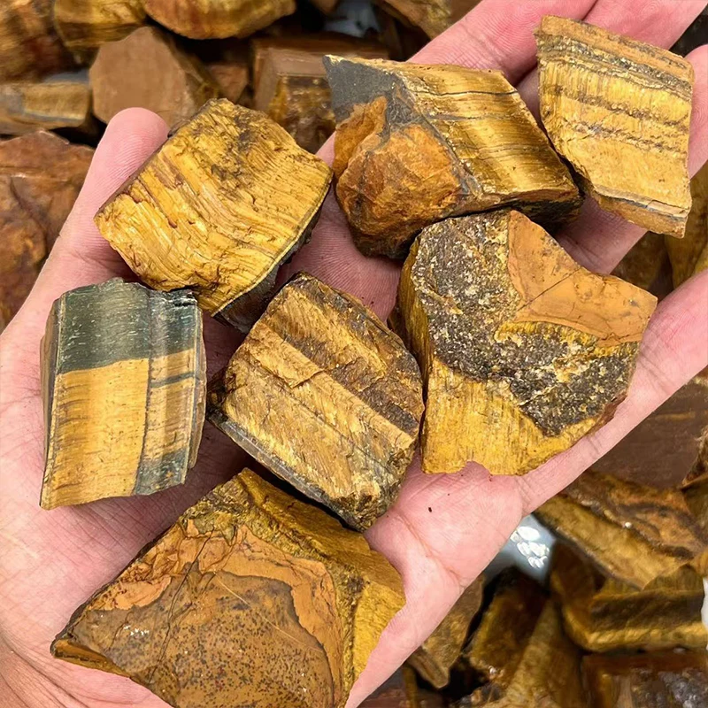 Wholesale Bulk Crystal Stone Healing Unpolished Natural Tiger Eye Stone Rough Raw Stone For Jewelry Making