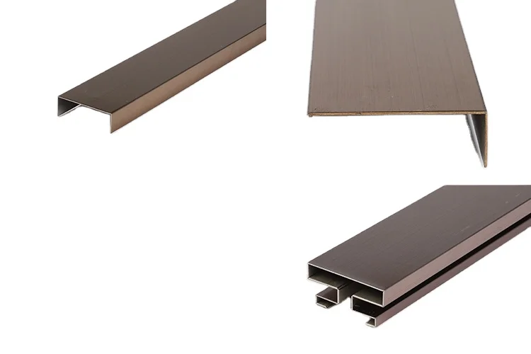 Good Quality Customized Style Stainless Steel Waterproof Flooring Skirting Board 304 Stainless Steel Trim Strip