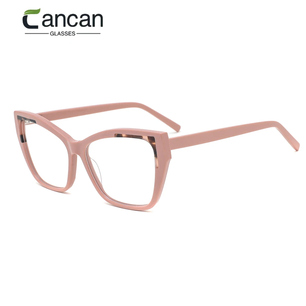 High Quality Fashion Cat Eye Lamination Acetate Eye Glass Frames Lunettes Los Anteojos Eyewear