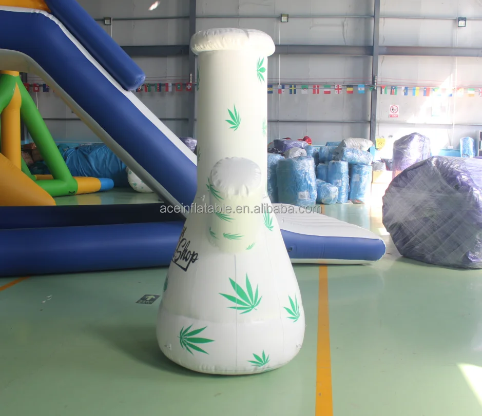 Outdoor advertising Inflatable Giant inflatable smoke beaker water pipes model Smoking Bongs Balloons inflatable beaker bong